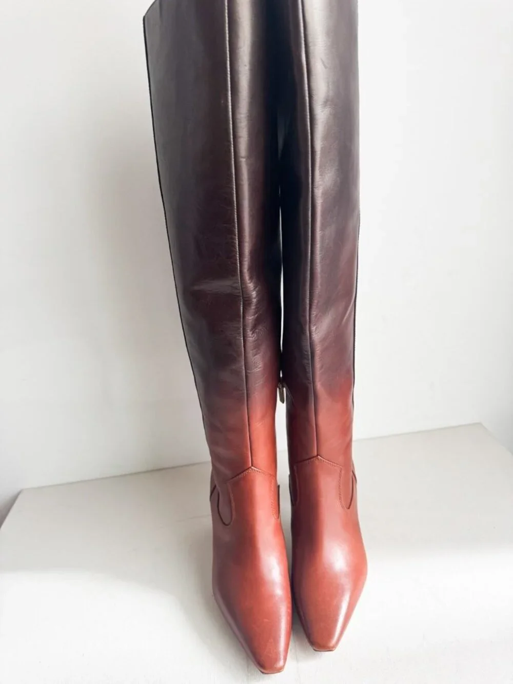 VINCE CAMUTO SHALIE 2 OVER-THE-KNEE BOOT Brown Ombré 7M WIDE CALF